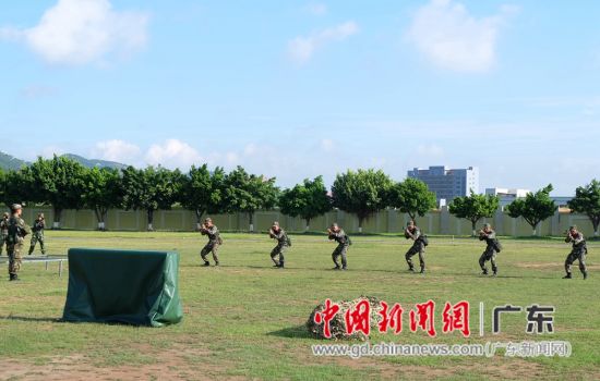 广东武警新训干部骨干在武警广东总队东莞训练基地集训