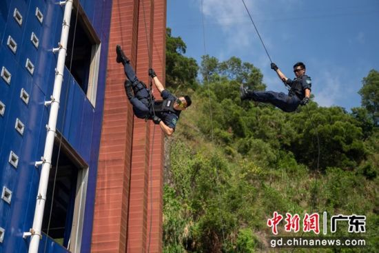 警务技能演练。深圳警方供图 警务技能演练。深圳警方供图