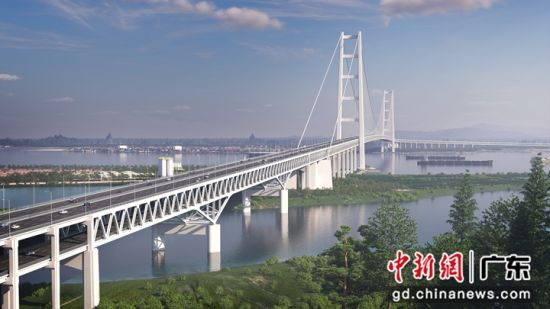 狮子洋通道效果图。中交四航局供图 狮子洋通道效果图。中交四航局供图