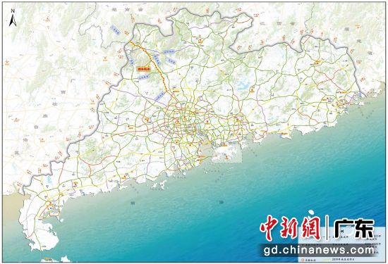 清珠北高速地理位置示意图。中交四航局供图 清珠北高速地理位置示意图。中交四航局供图