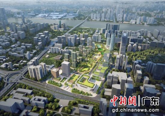 广州珠江新城马场项目规划远景效果图。越秀集团供图 广州珠江新城马场项目规划远景效果图。越秀集团供图