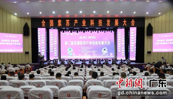 第二届全国紫苏产业科技发展大会近日在黑龙江省佳木斯市桦南县举行。广州中医药大学供图 第二届全国紫苏产业科技发展大会近日在黑龙江省佳木斯市桦南县举行。广州中医药大学供图